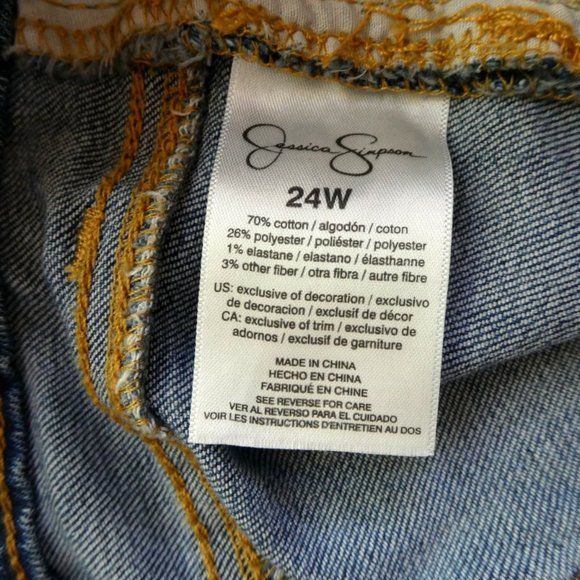 Jessica Simpson Forever Short Denim Shorts Size 24W - Picture 7 of 7